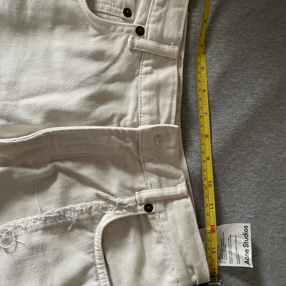 Acne Studios Cream Patchwork Pants - Picture 5 of 6